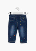 Baby / Toddler Dk Blue Dot Denim Jeans