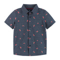Boy  Pique Knit Button Down S/S Shirt