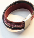 Maroon Leather Strap Braclete