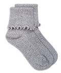 Ripple Edge Turn Cuff Crew Sock