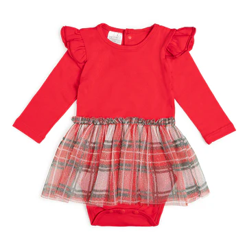 Baby & Toddler Christmas L/S Tutu Bodysuit