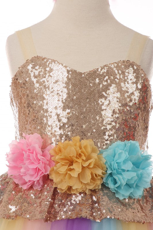 Sequined Unicorn Dress w/Headband