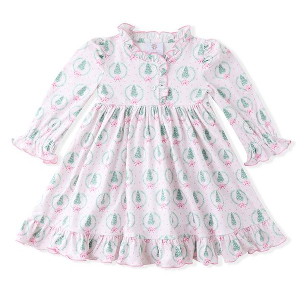 Holiday Christmas Tree Wreath PJ Gown