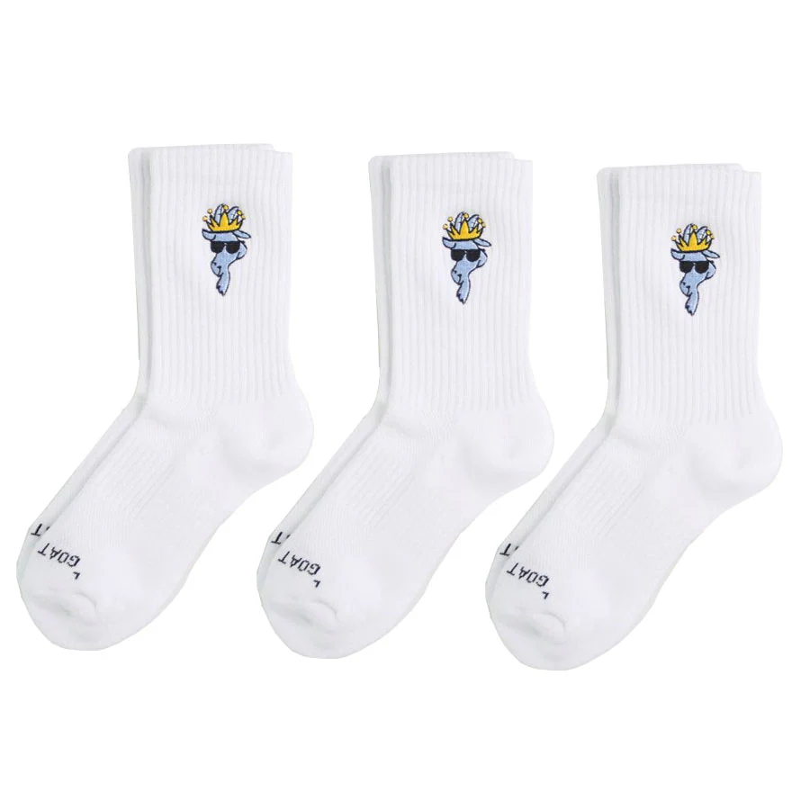 Youth White Crew Sock