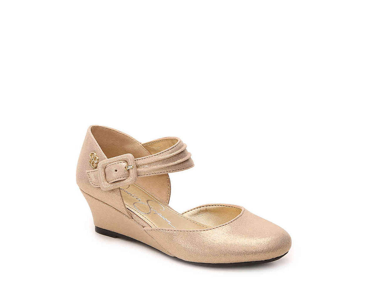 Jessica Simpson Gold Wedge