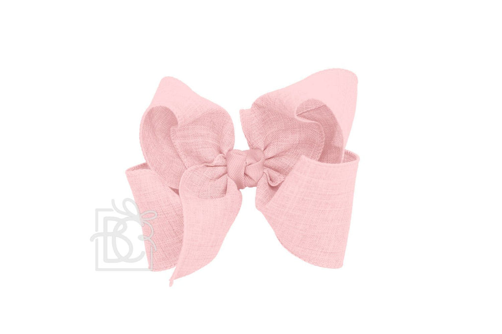 4.5x4" Linen Bow w/Alligator Clip
