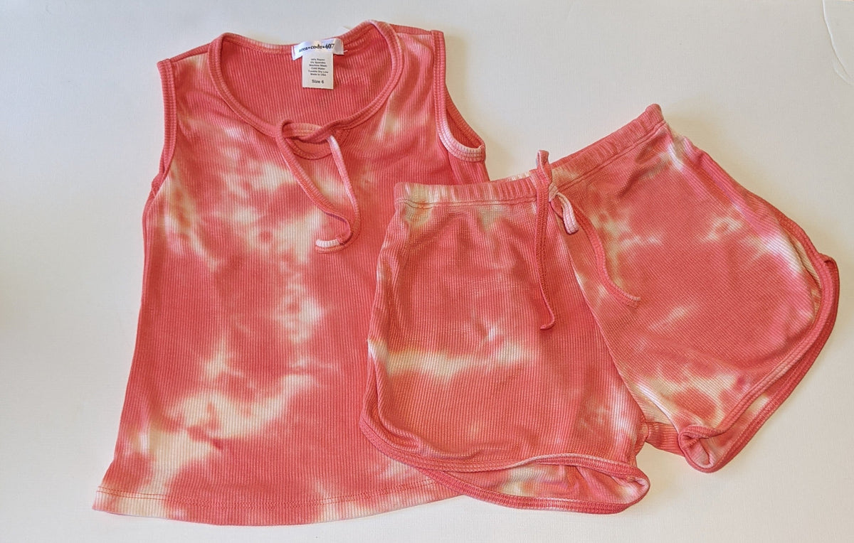 Tween Tie Dye Keyhole Tank Top