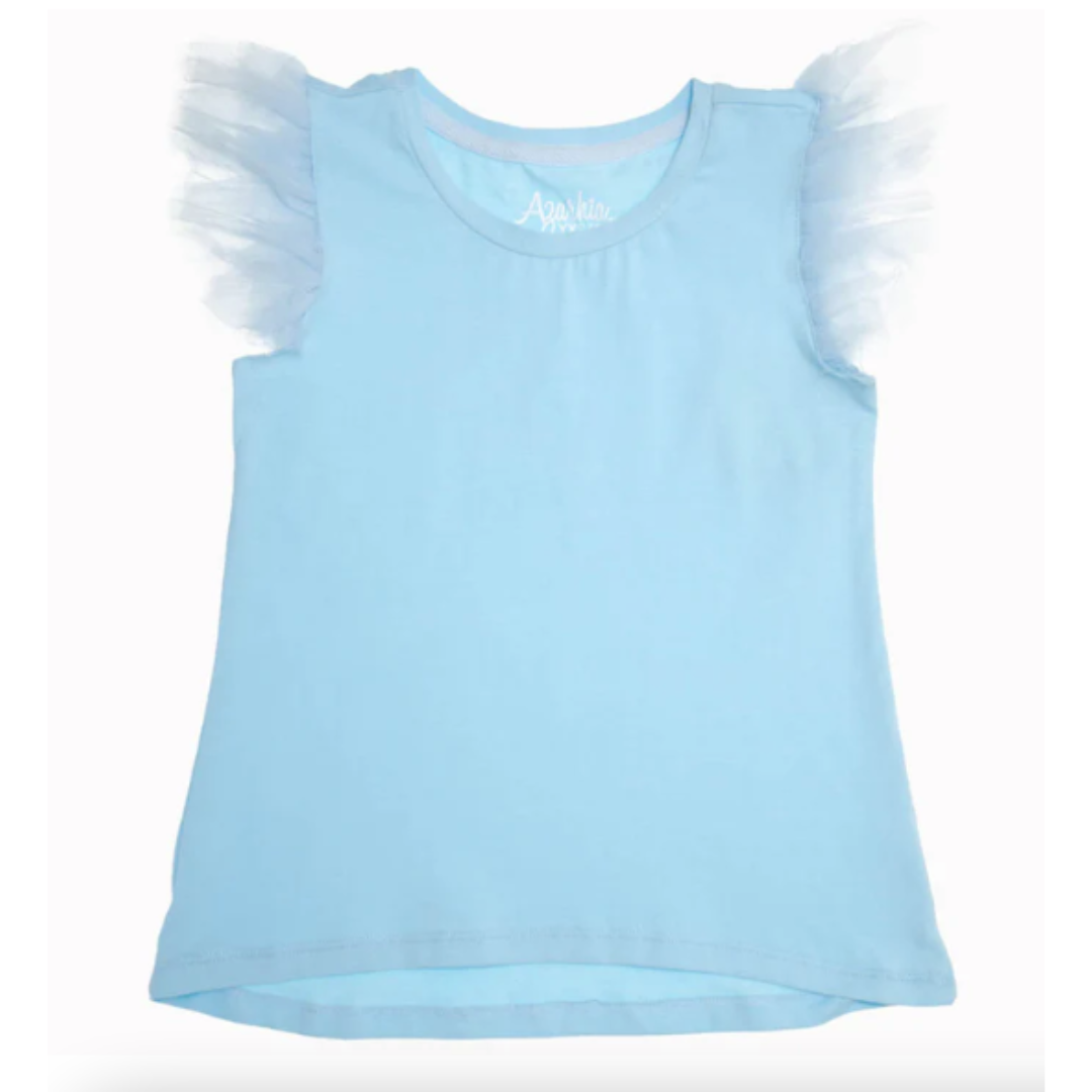 Girl Tulle Ruffle Shirt