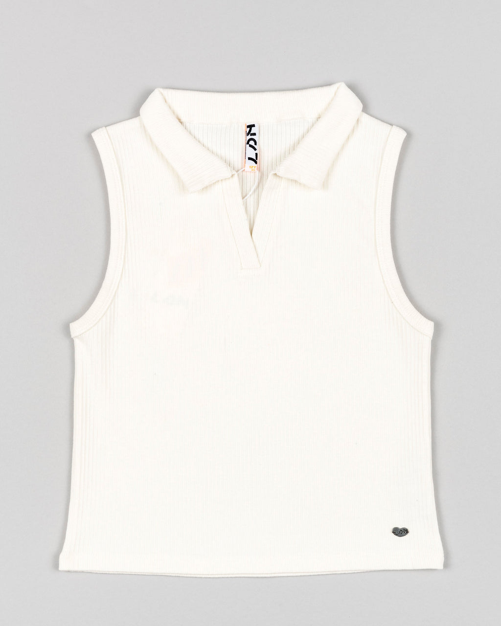 Jr. Sleeveless Collared Top