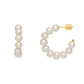 Multi Pearl Hoop Earring