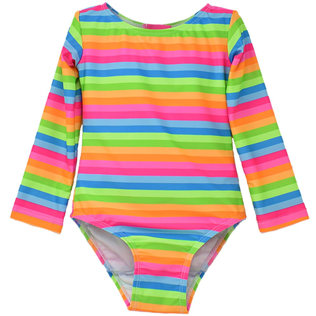 Girls 1 pc, Long Sleeve Swimsuit