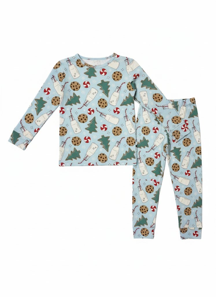 Holiday Two Piece L/S PJ Set Santa's Cookies