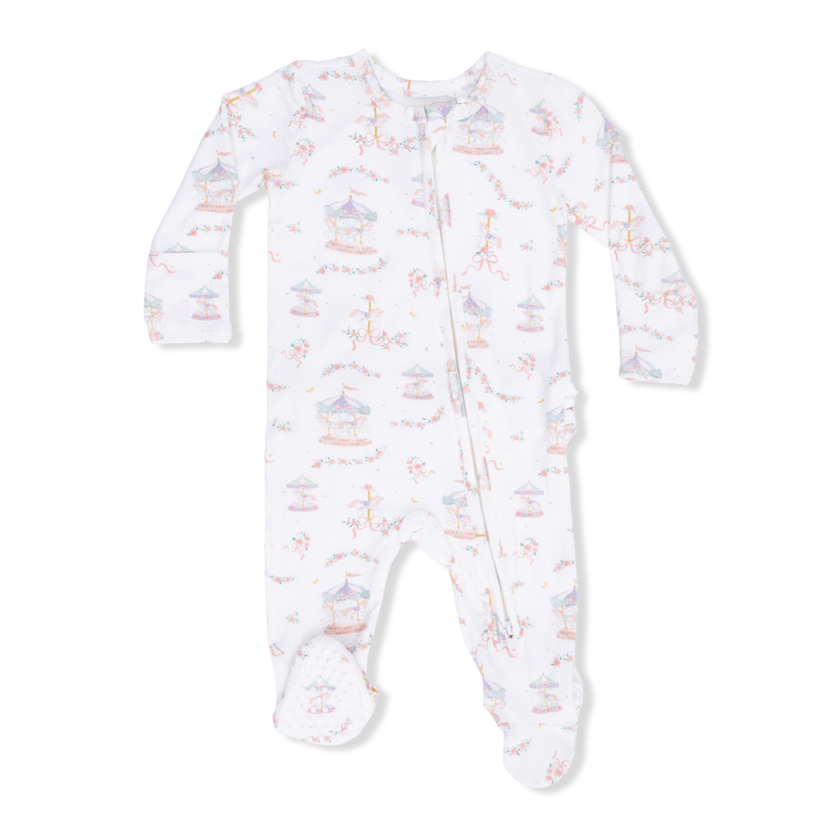Baby Girl, Bamboo 2-Way Zipper Footie