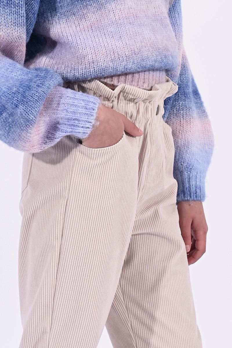 Junior Girl Corduroy High-Waist Pant