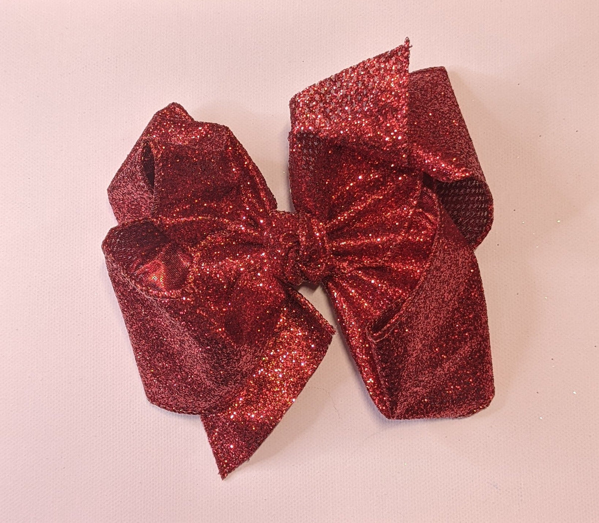 5.5"x2.5" XL Metallic Glitter Bow w/Aligator Clip