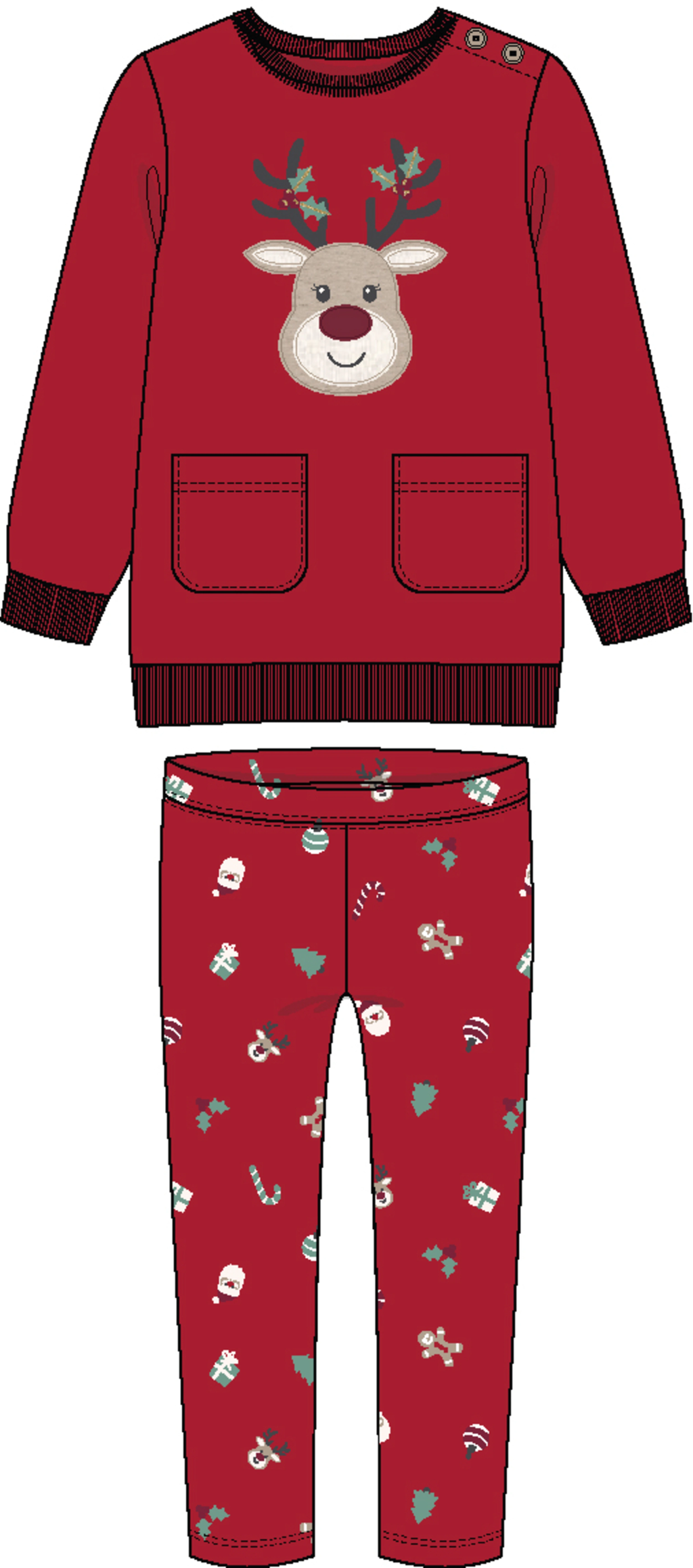 Reindeer Tunic w/ Printed Leggings