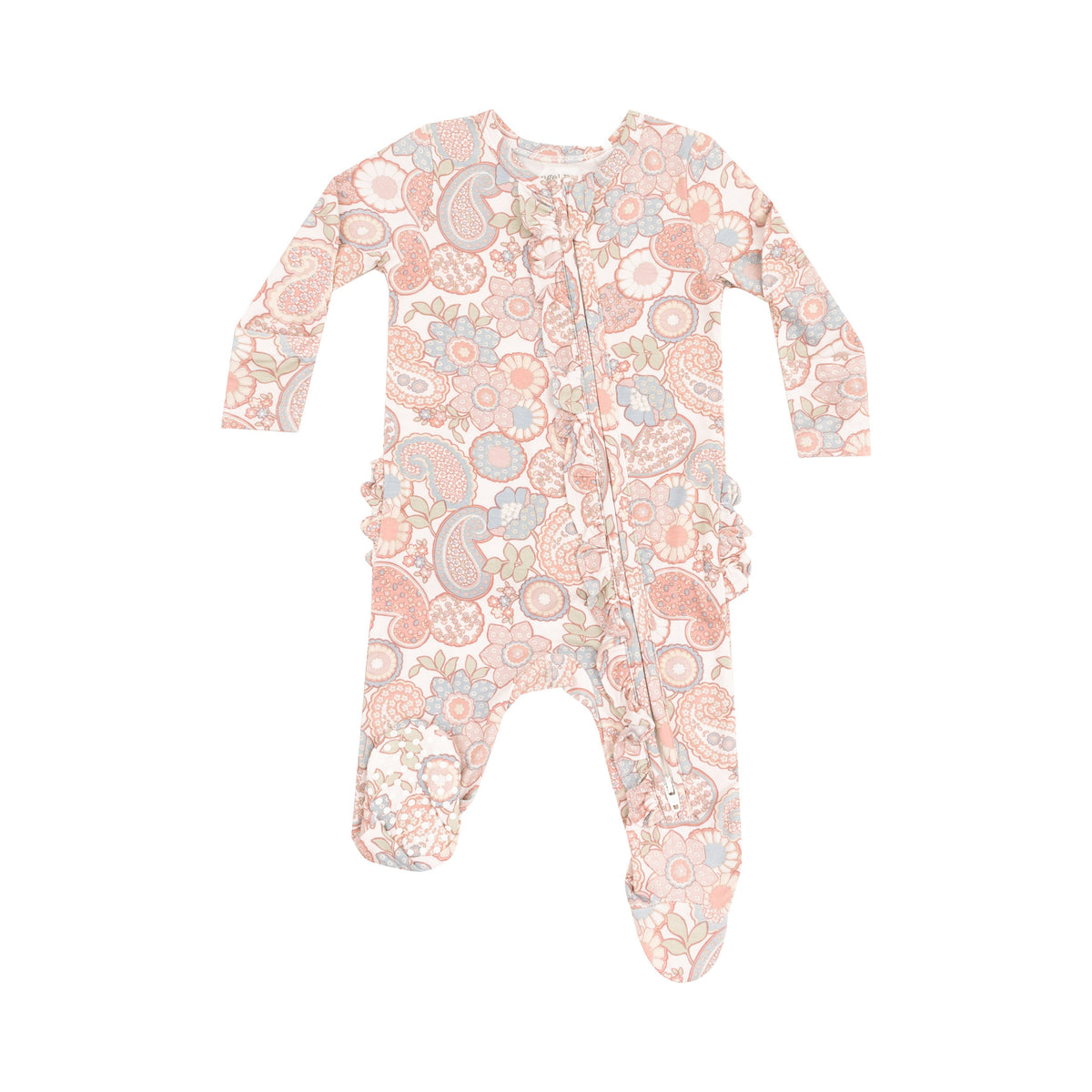 Baby Girl Bamboo 2-Way Zipper Footie PJ