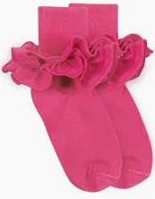 Girl Misty Ruffled Lace Turn Cuff Sock