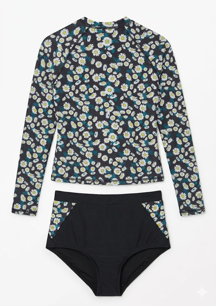 Junior & YC Women's L/S 2 pc Swimsuit