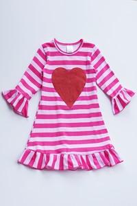 Honeydew Pink Stripe Heart Dress