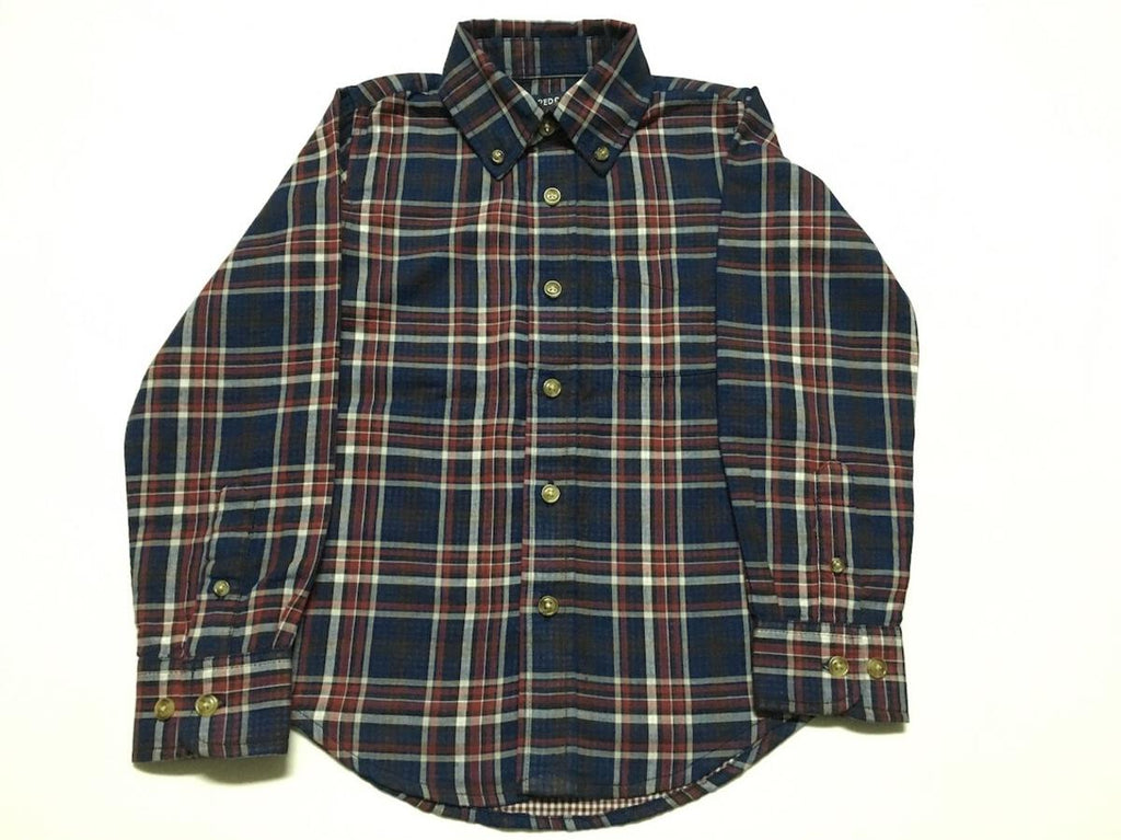 Boy L/S Plaid Button Down Shirt