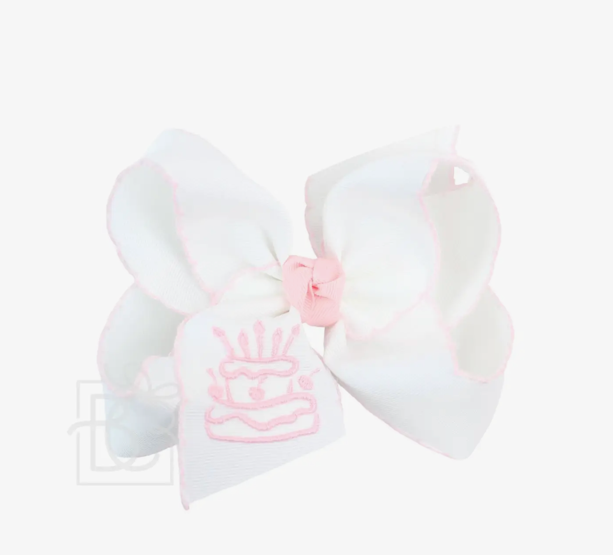 5.5" XL Embroidery Birthday Bow