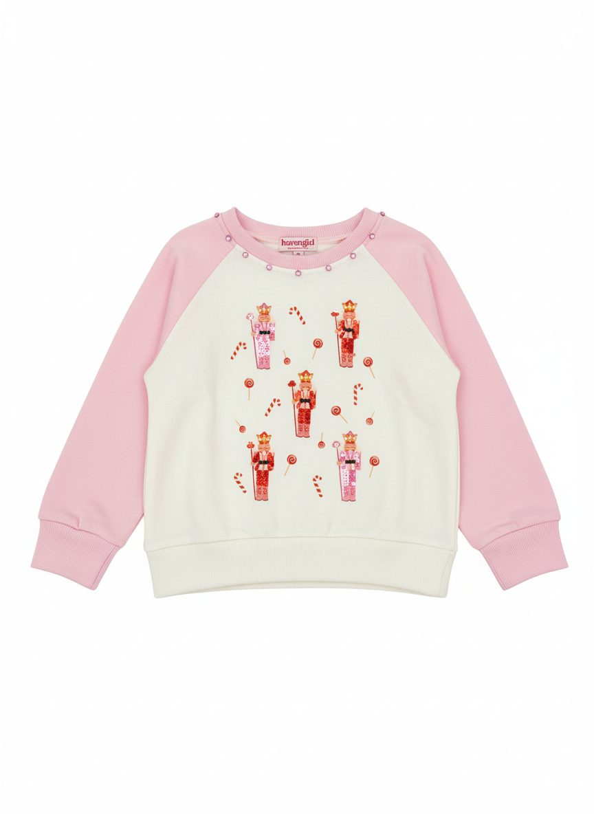 Holiday Girls Nutcracker Candy Sweatshirt