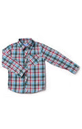 Boy's Button Down Shirt, Greenland Plaid