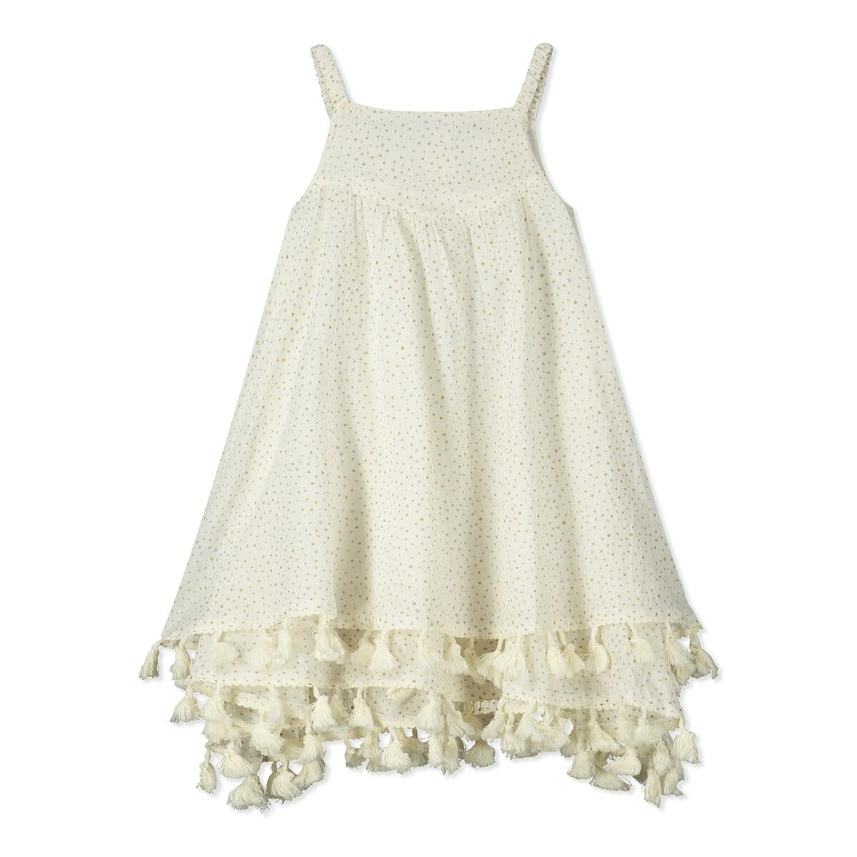 Woven Sleeveless Tassel Dress