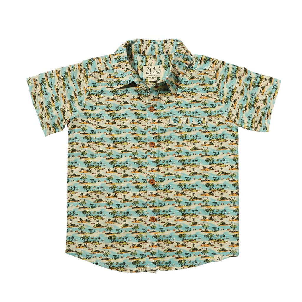 Boy S/S  Printed Maui Shirt
