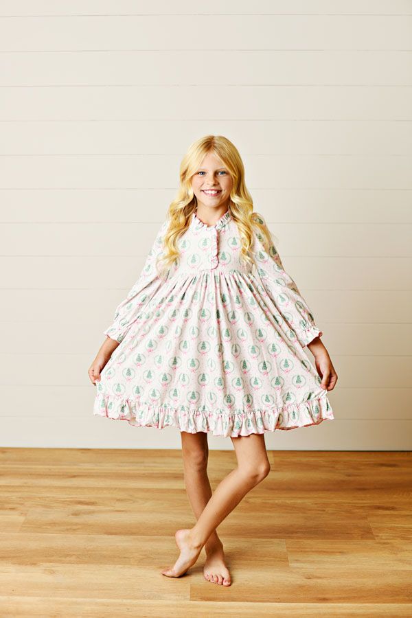 Holiday Christmas Tree Wreath PJ Gown