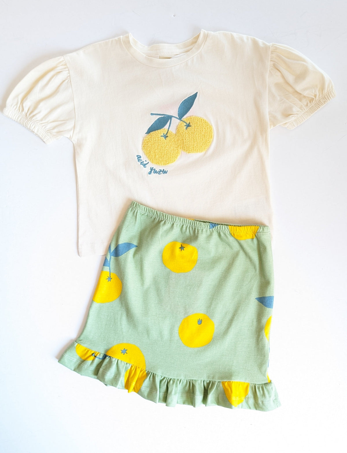 Junior S/S Lemon Applique T-shirt