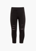 Leggings with Rips and Sequins