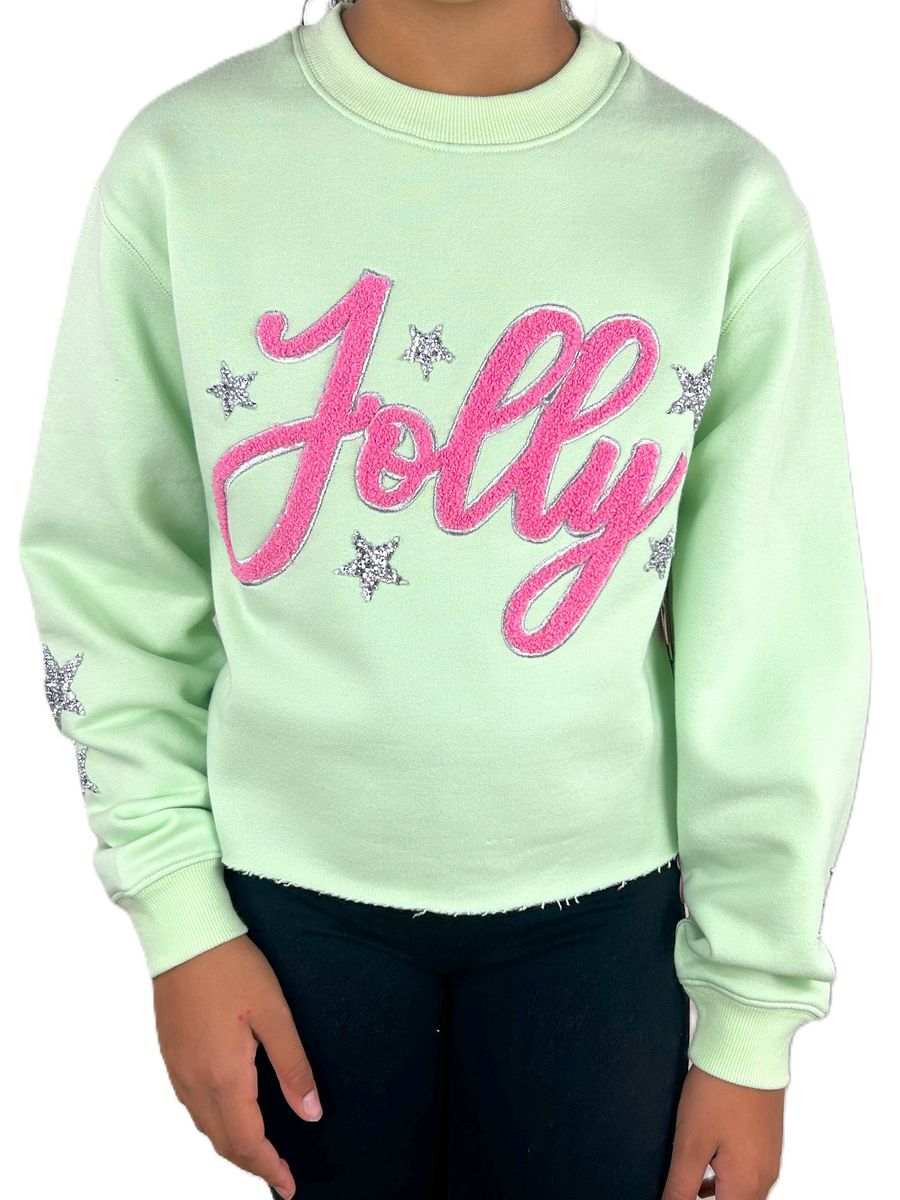 Teen Holiday Sequin Jolly Pullover