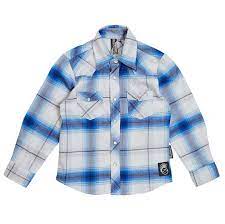 Boy Pearl Snap L/S Plaid Shirt