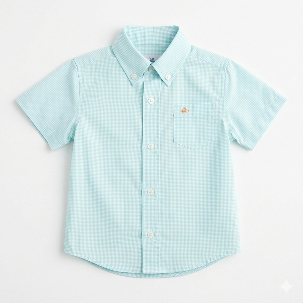Boy's Checked Performance S/S Shirt