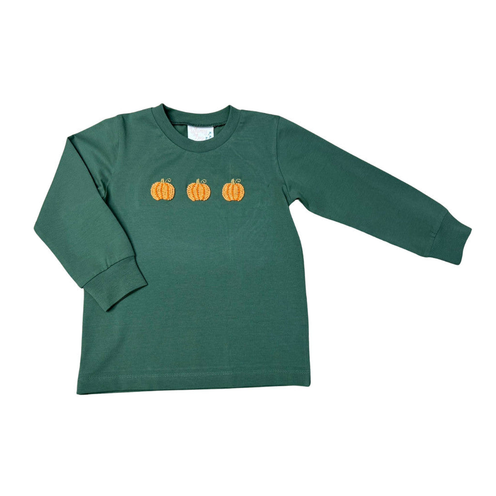 Fall Embroidered Pumpkin Shirt