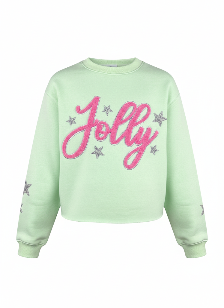 Teen Holiday Sequin Jolly Pullover