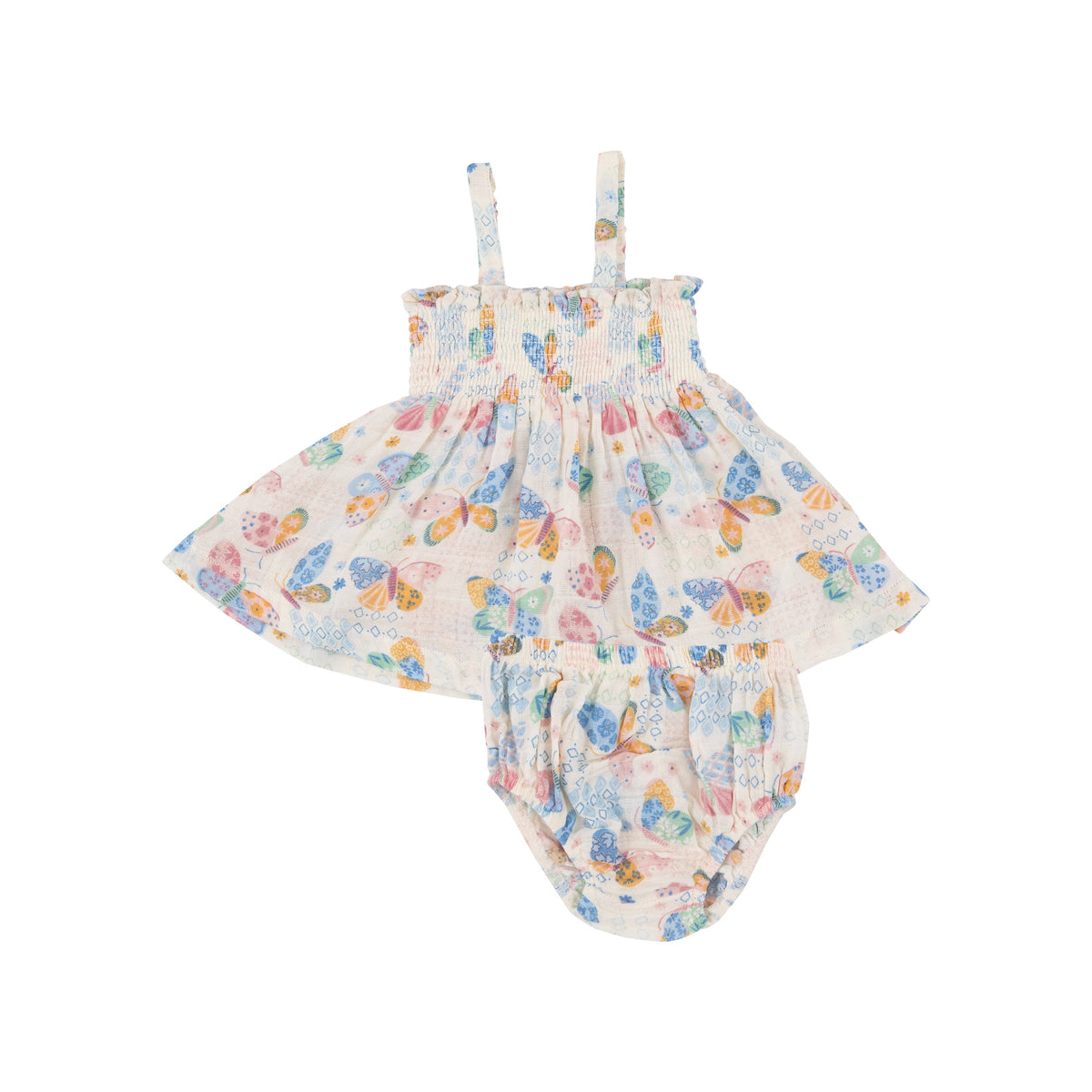 Baby/Toddler Muslin Smocked Top-Bloomer Set