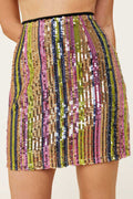 Junior High Waist Sequined Skirt