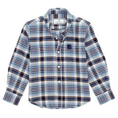 Boy's Button-Up Flannel Shirt