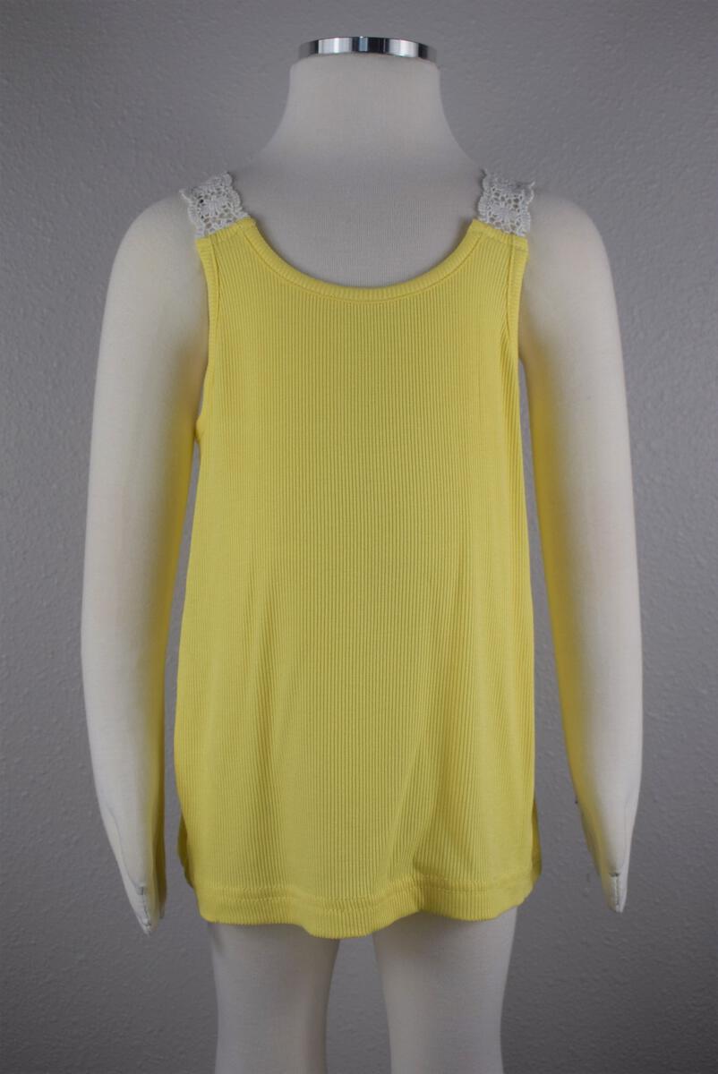 Girl's Crochet Ribbed Tank Top
