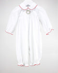 Christmas Wreath Baby Girl Romper