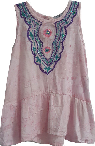 Ruffled Bohemian Cotton Tank Top