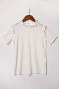 Tween Ruffled Collar Knit Top