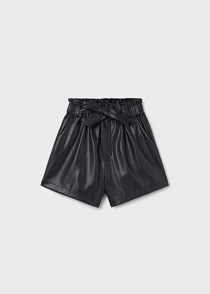 Junior Faux Leather Dressy Shorts