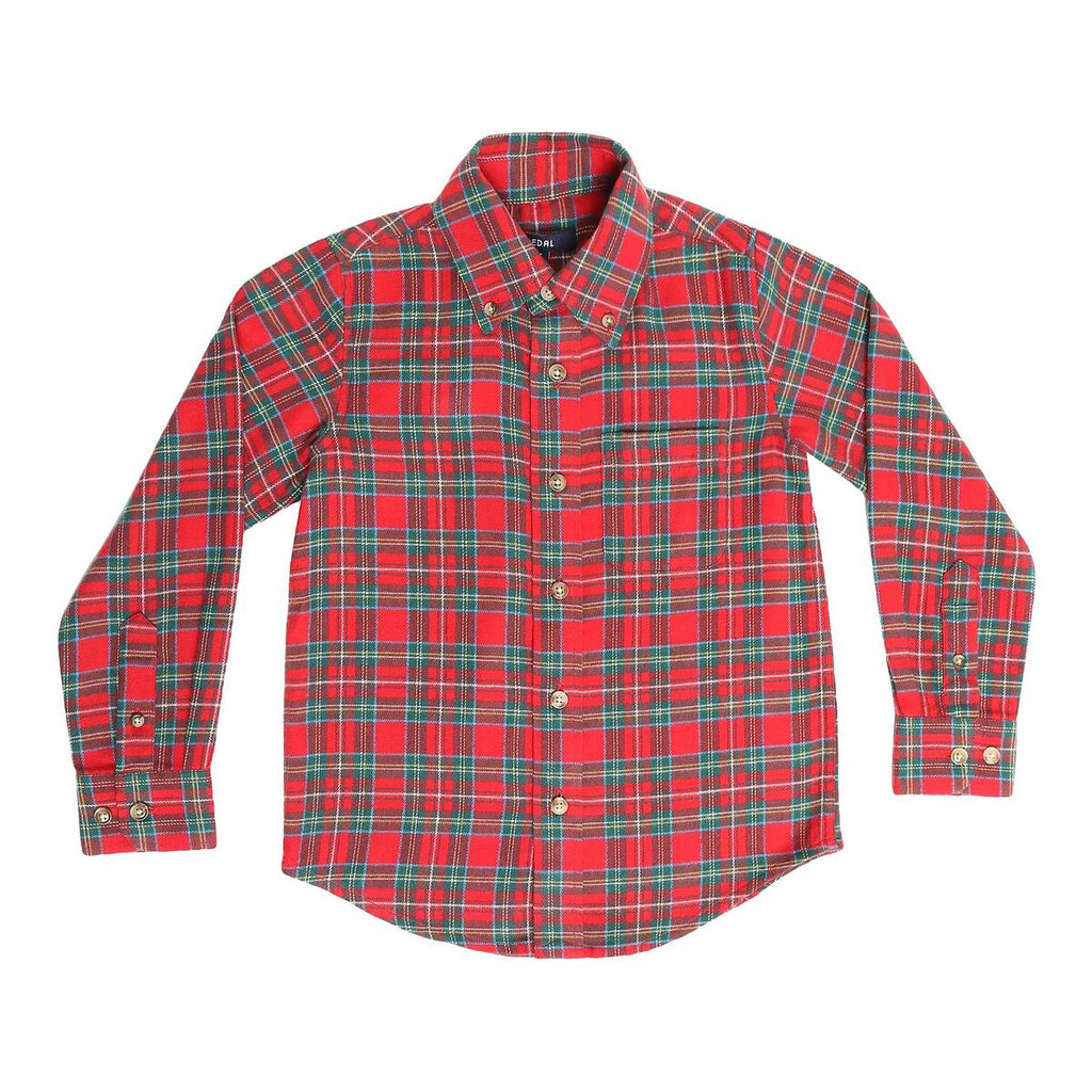 Boy L/S Plaid Button Down Shirt