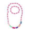 Girl's Pearlescent Necklace & Bracelet Set