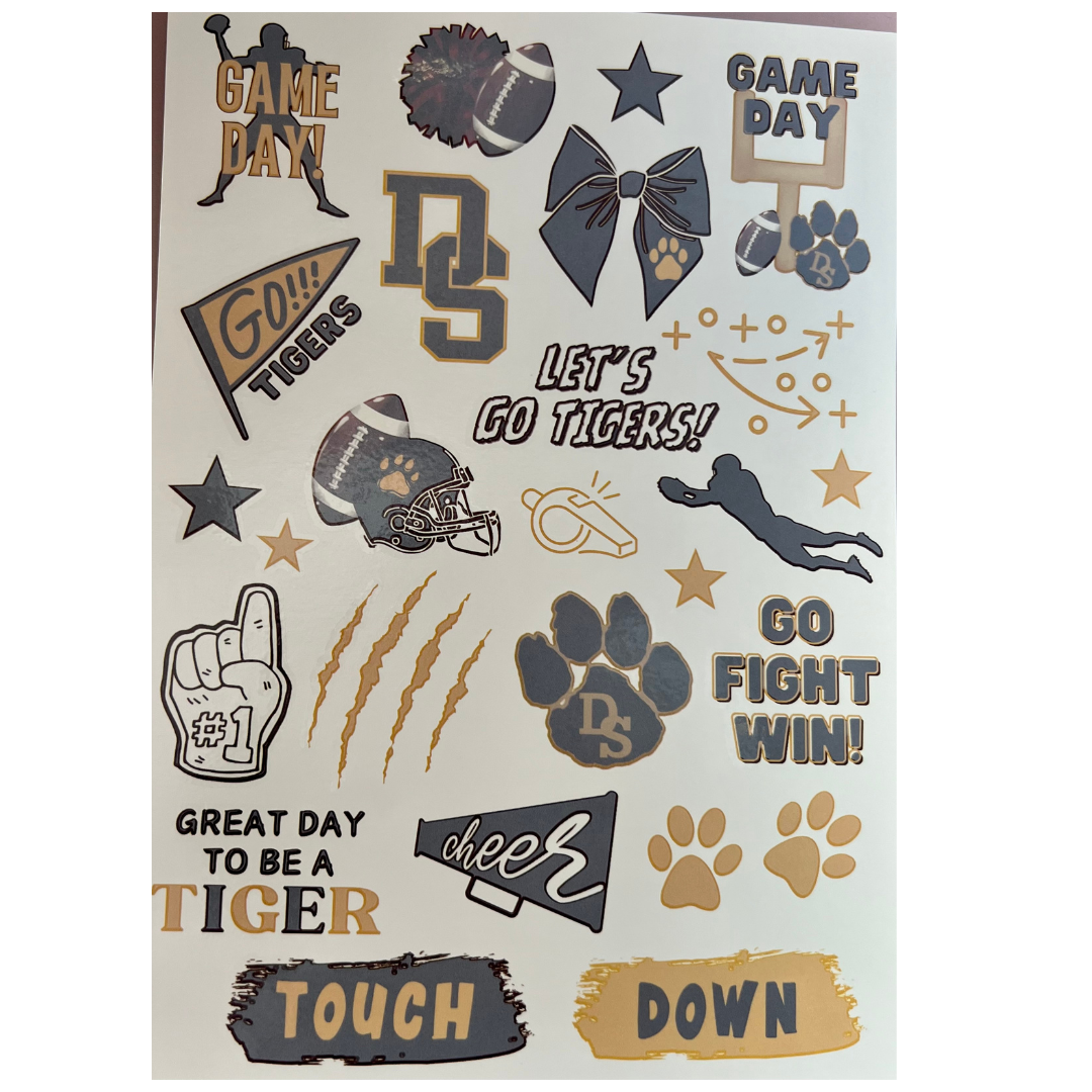 Tiger Game Day Tattoos