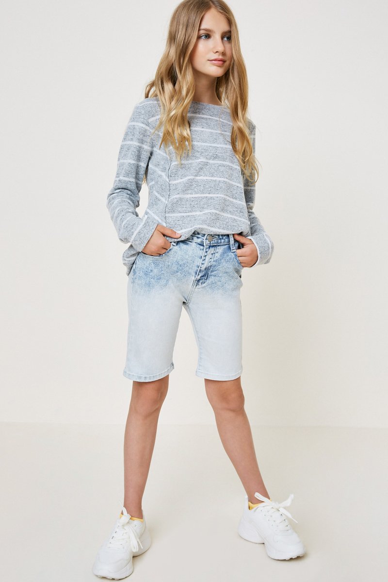 Long Denim Shorts